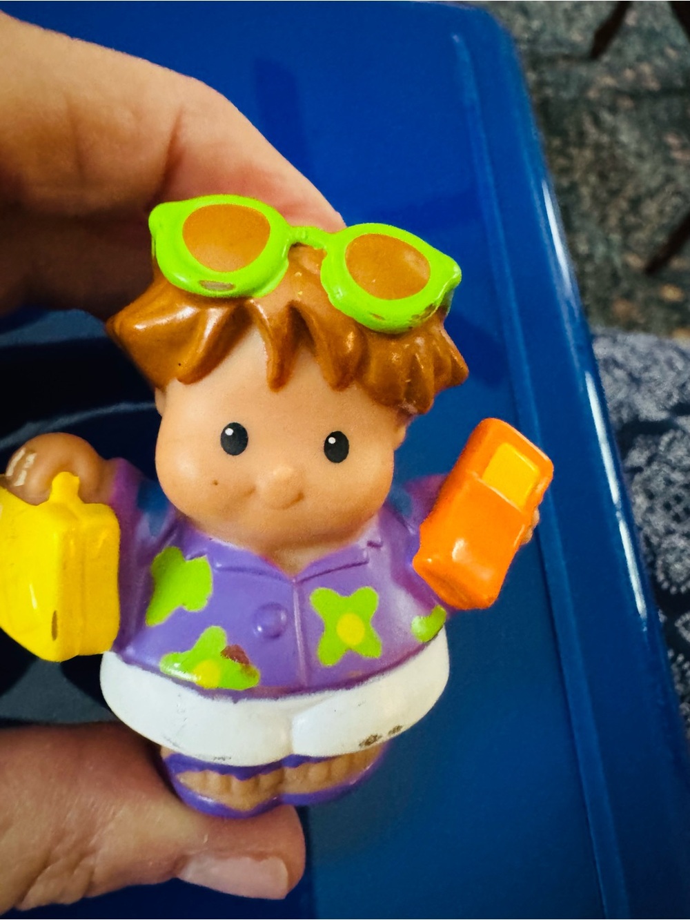 Kids Holiday Play Figure - Purple Shirt with Green Accents